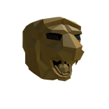 Low-poly Golden Lion Mask