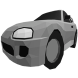 Low Poly Gray Sedan