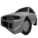 Low Poly Gray Sedan