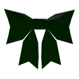 low poly hunter green bow