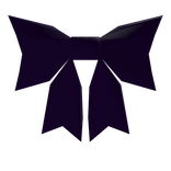 low poly purple bow