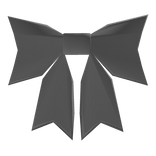 low poly purple bow