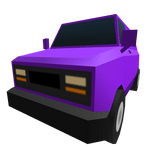 Low Poly Purple Van