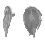 low poly shy angel wings