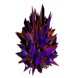 Low Poly Tall Rainbow Glitch Hair