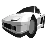 Low Poly White Sedan Car