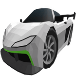 Low Poly White Sports Car