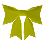 low poly yellow bow