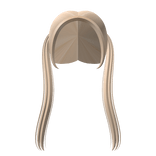 ꒰ ♡ Low Straight Pigtails in Blonde