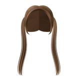 ꒰ ♡ Low Straight Pigtails in Caramel