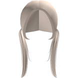low straight pigtails in dust brown