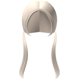 Low Straight Pigtails in Pastel Blonde