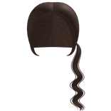 ୨୧ low wavy ponytail in brown