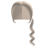 ୨୧ low wavy ponytail in pastel blonde