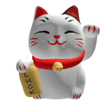 Lucky Money Cat On Shoulder - Maneki Neko