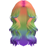 Lush Wispy Wolfcut Wavy Hair (Rainbow)