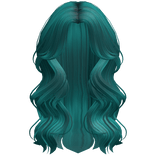 Lush Wispy Wolfcut Wavy Hair (Teal)