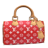 Luxury Designer Speedy 9 Monogram Bag in Red