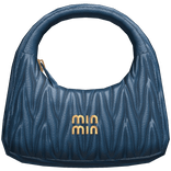 Luxury Leather Purse in Dark Blue