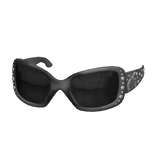 Luxury Rhinestone McBling Shades In Black