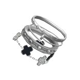 Luxury Silver Clover Bracelet 