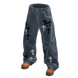 M11! - Baggy Chrome Cross Jeans w/ timb boots