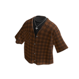 M11! - Baggy plaid Flannel w/ Chain