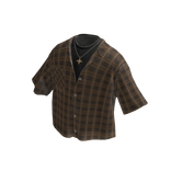 M11! - Baggy plaid Flannel w/ Chain