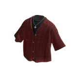 M11! - Baggy plaid Flannel w/ Chain
