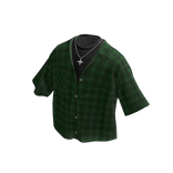 M11! - Baggy plaid Flannel w/ Chain