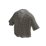 M11! - Baggy plaid Flannel w/ Chain