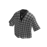 M11! - Baggy plaid Flannel w/ Chain