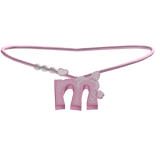 ♡ m bunny initial necklace (pink)