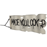 Made You Look :P Tow Banner White/Black
