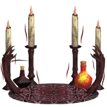 Magic Altar w Candles and Potions Red