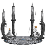 Magic Altar w Candles and Potions White