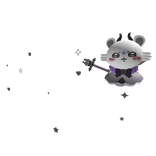 Magical Chiikawa Aura momonga with stars