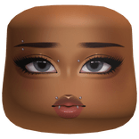 Makeup blue eyes cheeks