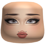 Makeup blue eyes cheeks