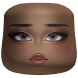 Makeup blue eyes cheeks