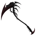 Maroon Dark Red Bone Scythe