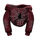 maroon Spider Web female Hoodie