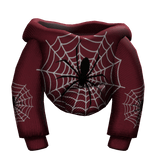 maroon Spider Web male Hoodie