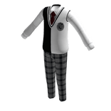  ✨Matching Academy School Knit Vest Uniform-B&W