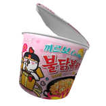Matching Korean Pink Buldak Spicy Noodle Hat