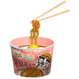 Matching Korean Rose Buldak Spicy Noodle Face