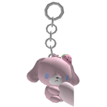 ♡ : matching silly strawberry bunny keychain