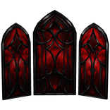 Maximalist Goth Vampire Window Background - Red
