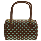 M$| Mint and Brown Polkadot Bag