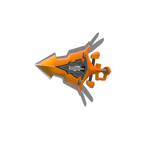 Mech Plasma Sword - Grey on Orange Fade